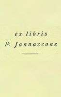 Ex libris P. Jannaccone