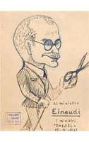 Caricatura di Luigi Einaudi ministro